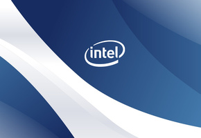 prosessor, white, logo, wave, , , Intel, , blue