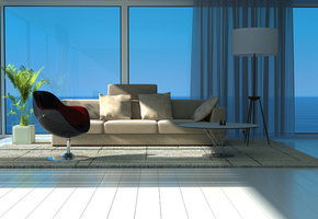 stylish, modern, room, , design apartment, chair, Interior