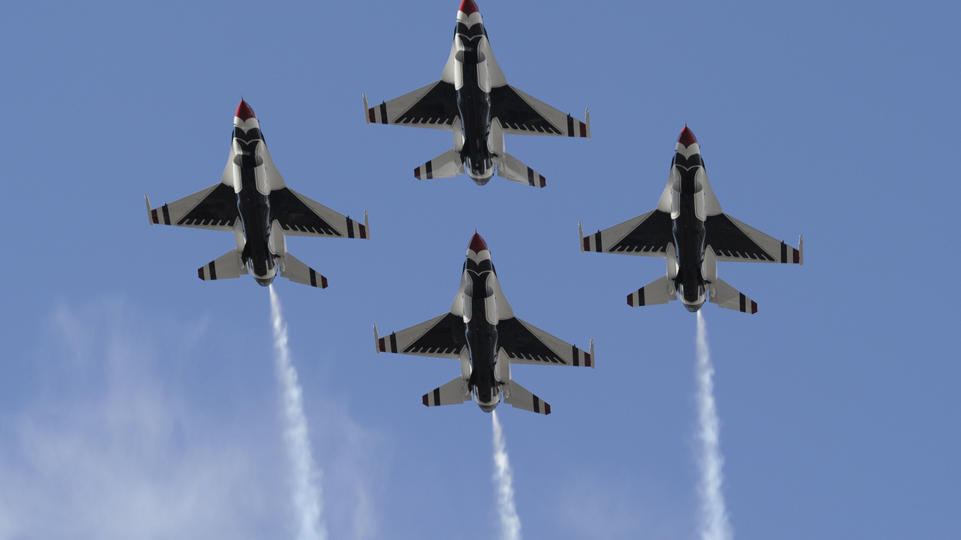 , thunderbirds, usaf,  , , , ,  , , f-16, fighting falcon, , , diamond, , , , , , 