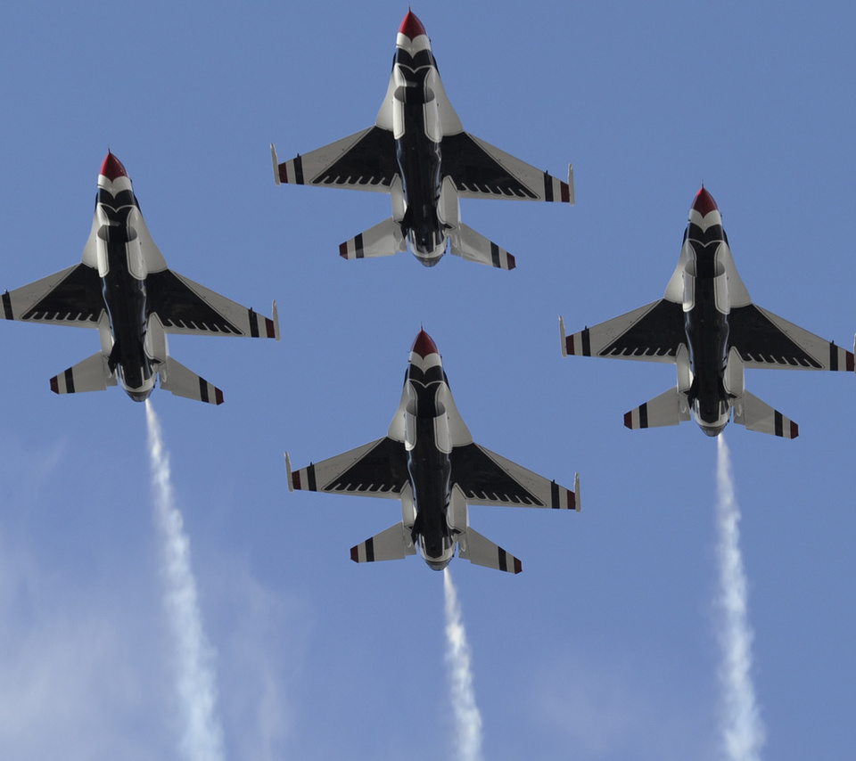 , thunderbirds, usaf,  , , , ,  , , f-16, fighting falcon, , , diamond, , , , , , 