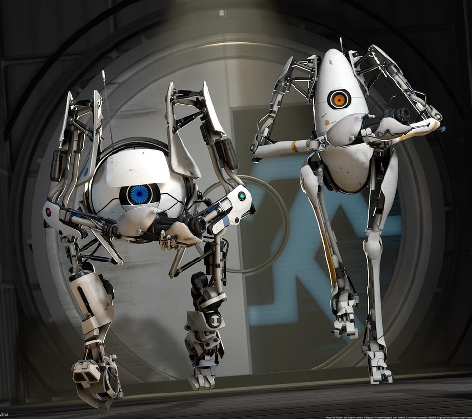 Portal 2, valve, robots, , cg wallpapers, , 