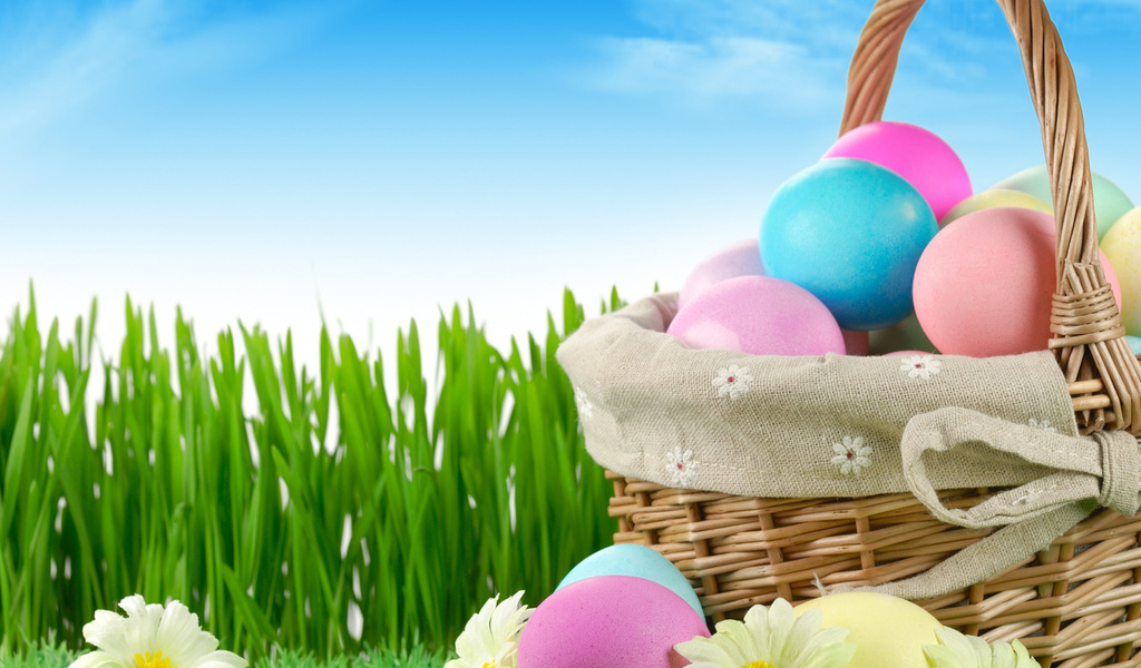 flowers, nature, grass, sky, easter, Holiday, eggs, , , , , , , 