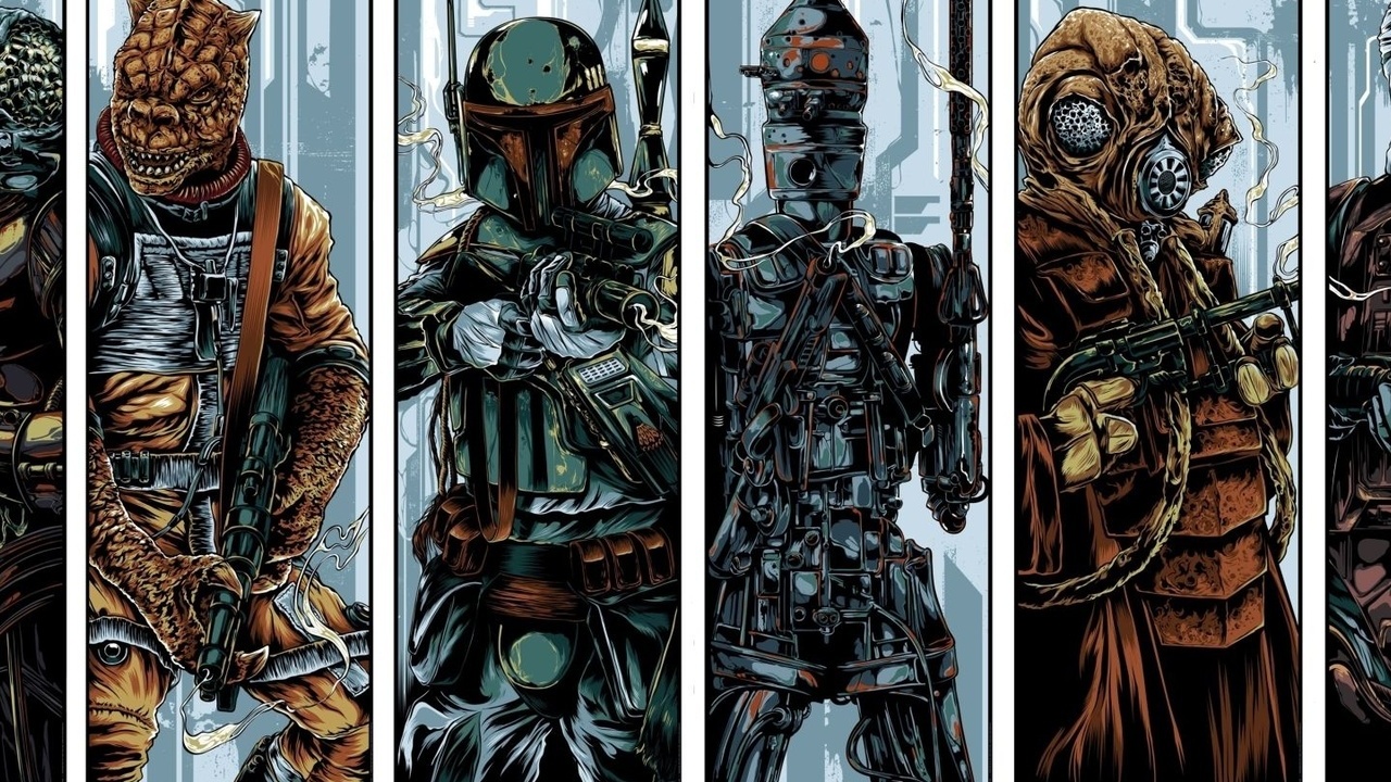 star wars,  ,   , 4-lom, bossk, boba fett, zuckuss, dengar, ig-88