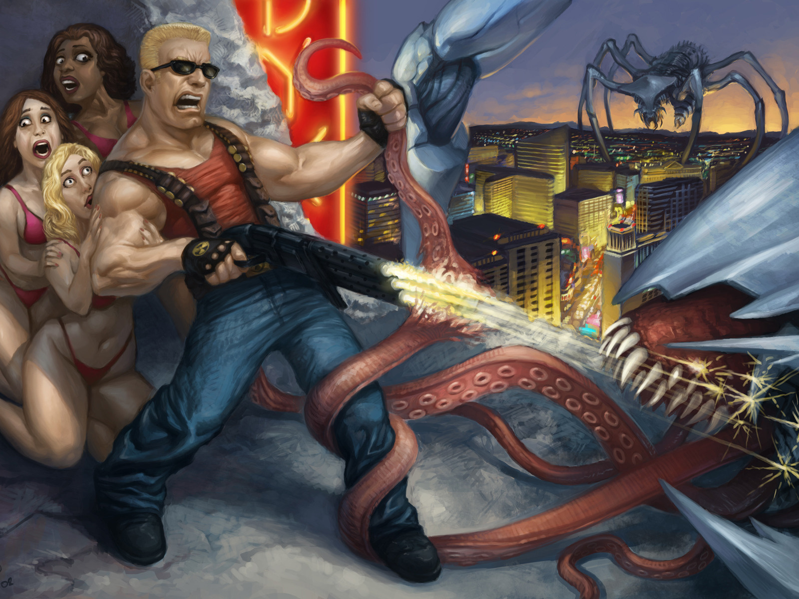 drawn, , , forever, saviour, spider, octopus, girls, city, Duke nukem, , , , , , , ,  ,, , 