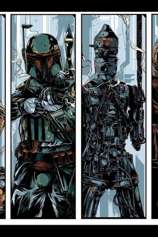 star wars,  ,   , 4-lom, bossk, boba fett, zuckuss, dengar, ig-88