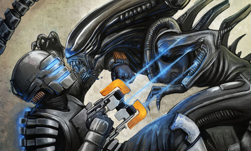 alien vs dead space, alien, isaac clark, ,  , 