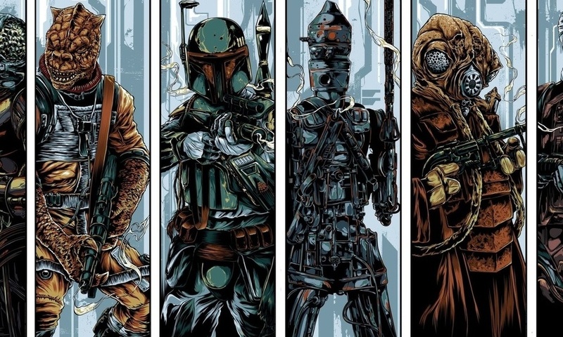 star wars,  ,   , 4-lom, bossk, boba fett, zuckuss, dengar, ig-88