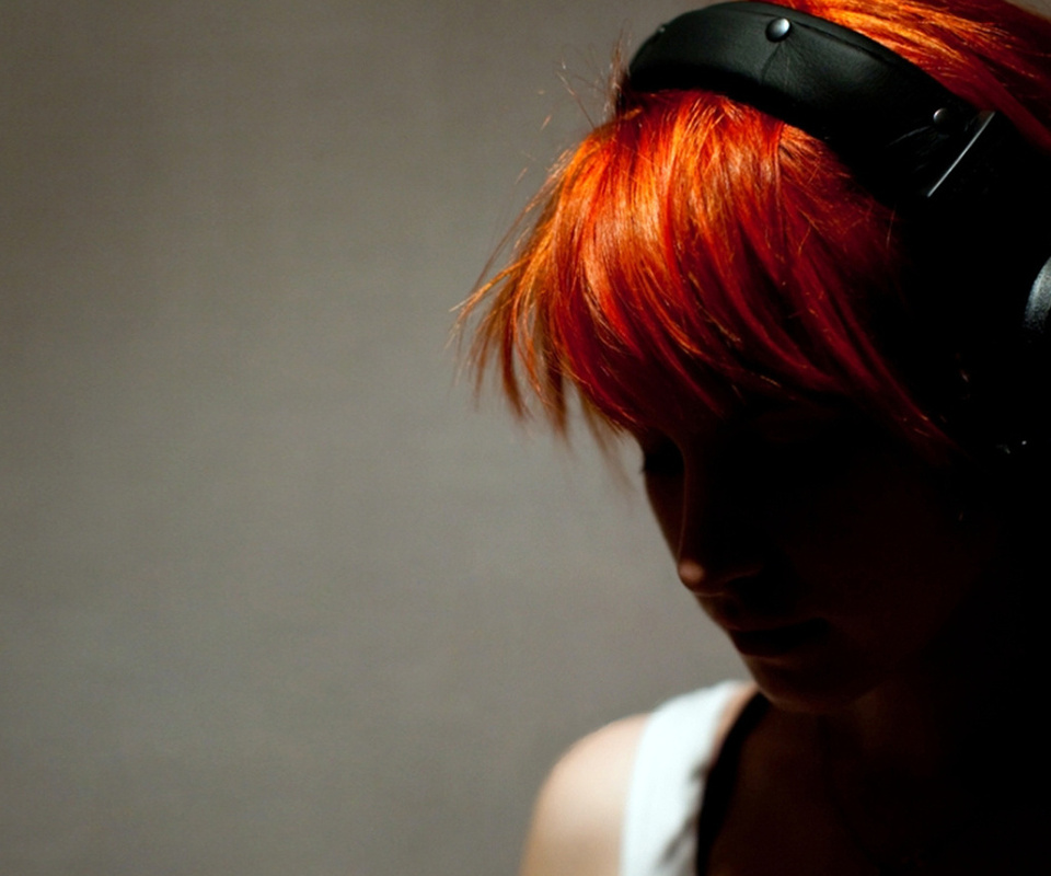 headphones, Hayley williams, girl, , rude, , 