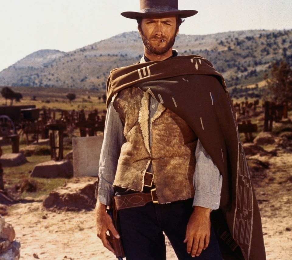 actor,  , Clint eastwood, coat, wild west, grave, cemetery, good, gun, , , 