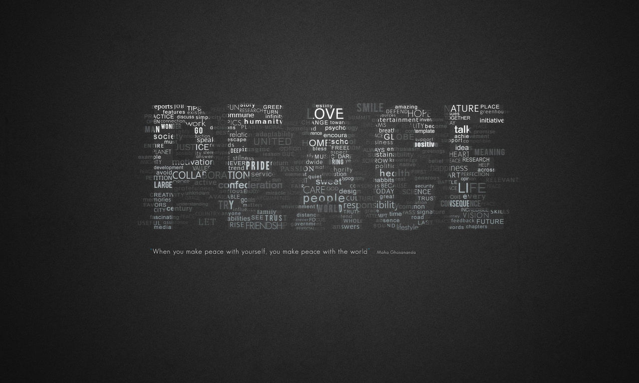 , , peace, , , words