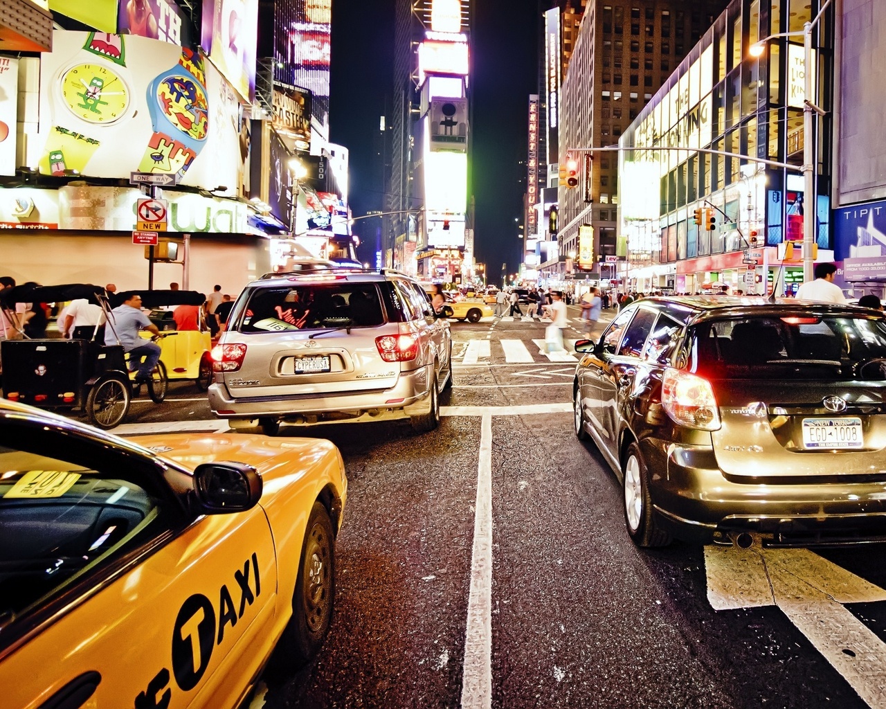 Traffic jam, , nyc, new york, usa, night, -