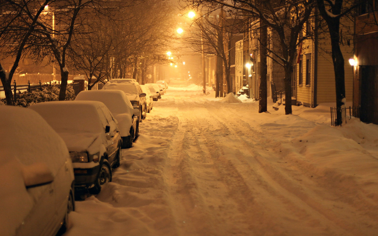 -, snow, , , , new york, night, Albany, winter, usa, ny