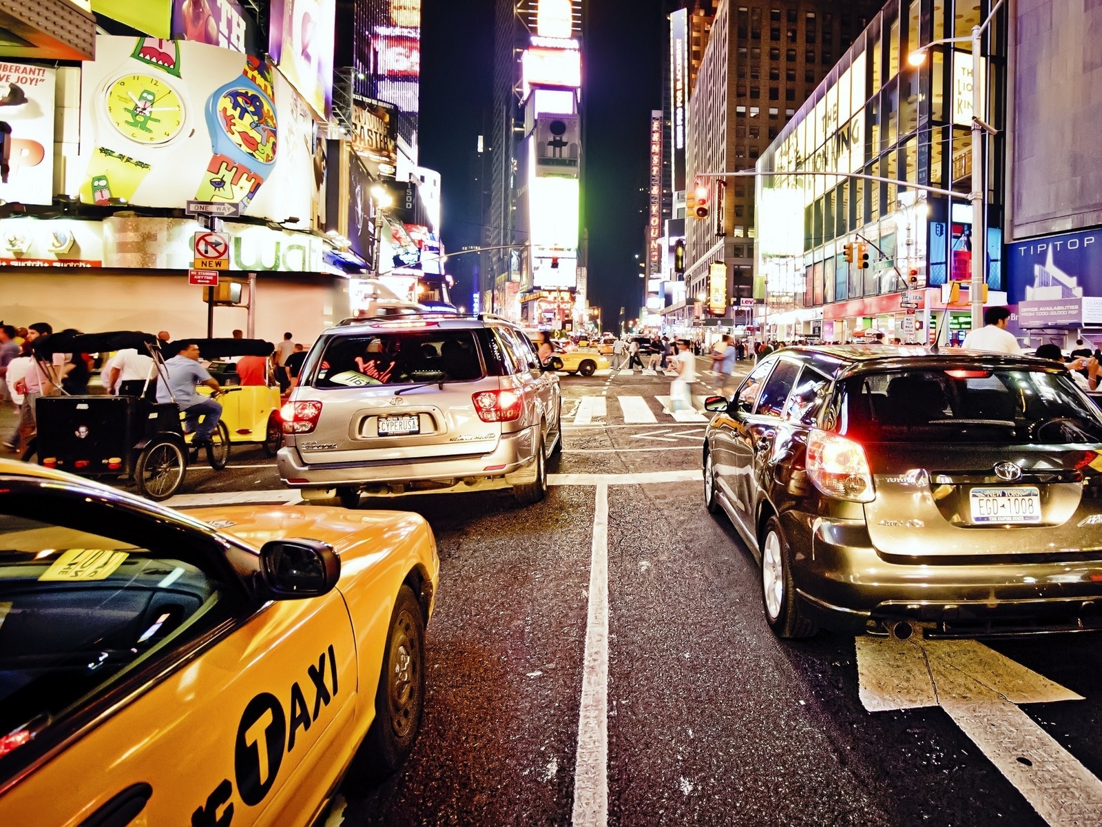 Traffic jam, , nyc, new york, usa, night, -