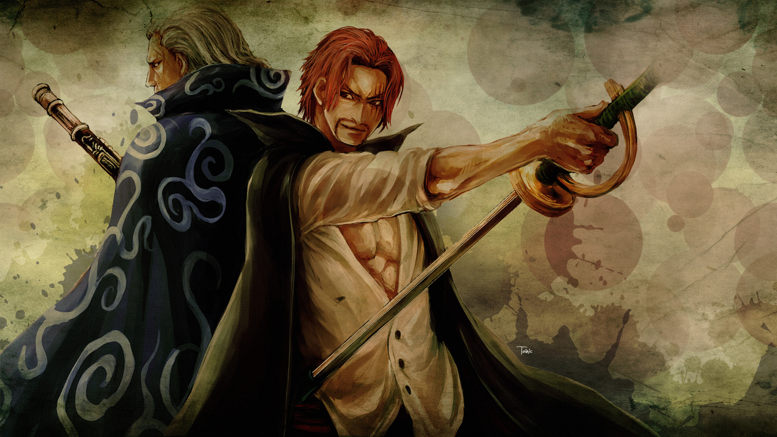 shanks, beckman, One piece