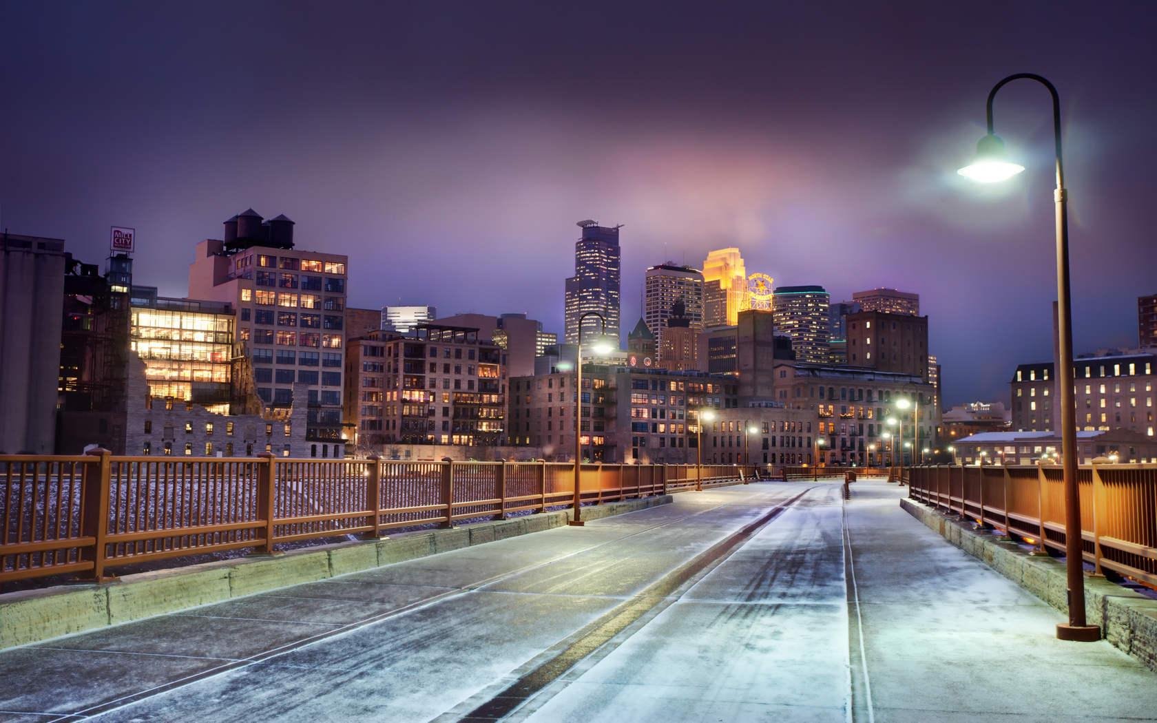 , minneapolis, winter, snow, minnesota, United states, skyline at night