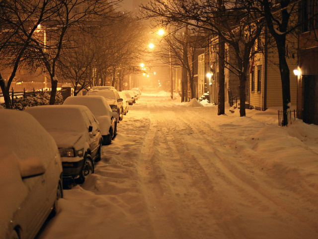 -, snow, , , , new york, night, Albany, winter, usa, ny