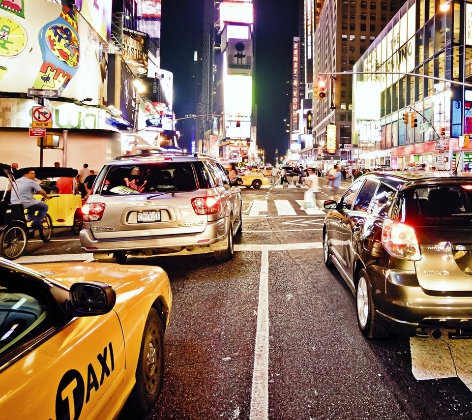 Traffic jam, , nyc, new york, usa, night, -
