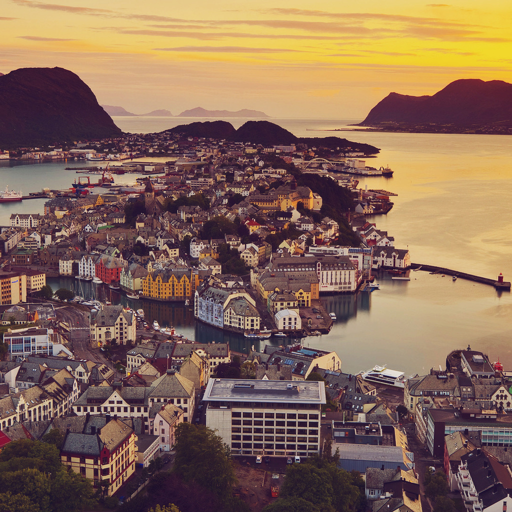 over alesund, view, norway, mre og romsdal, Elevated, , sunnmre, , 