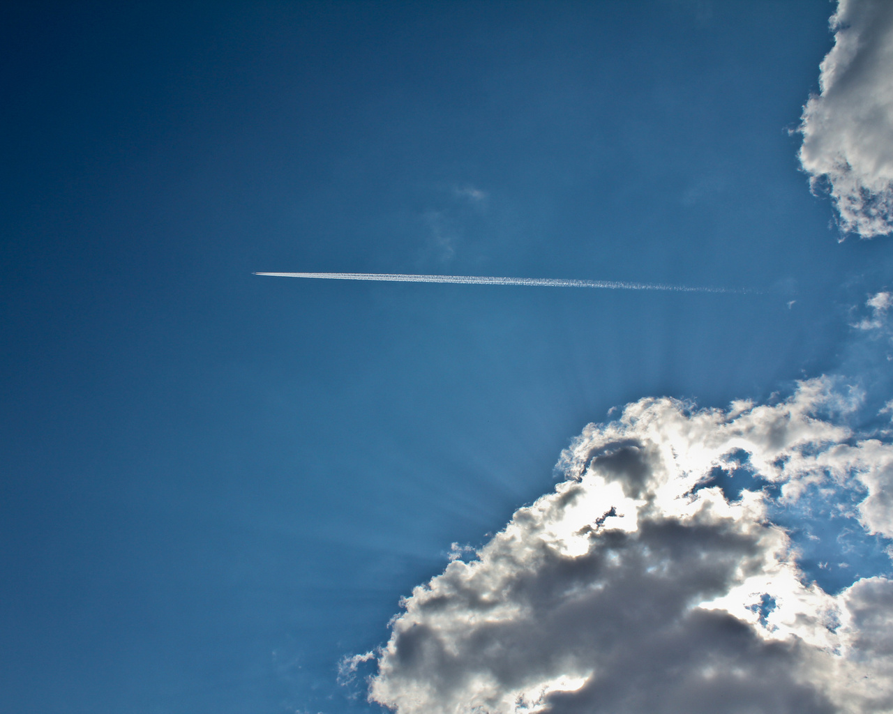 , , , , sky, blue, , , clouds, airplane