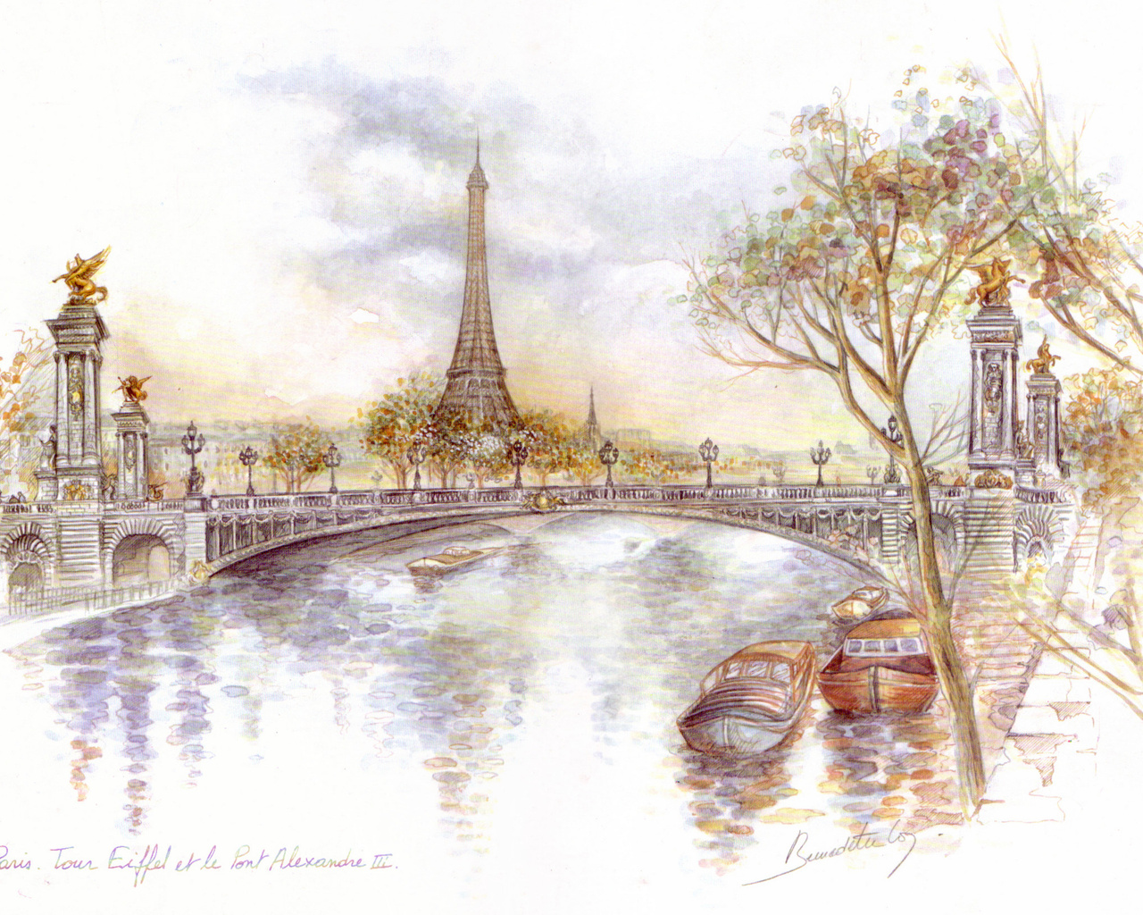  , tour eiffel, bridge of alexander iii, Paris, 