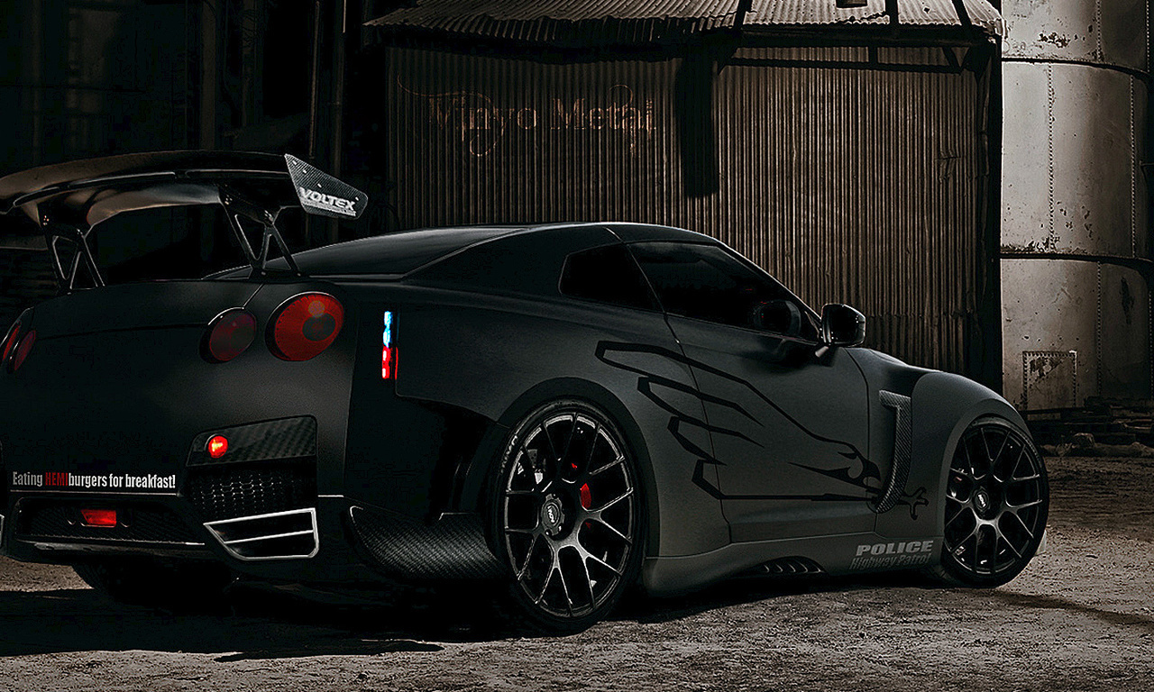 wallpaper, black, Gtr nissan