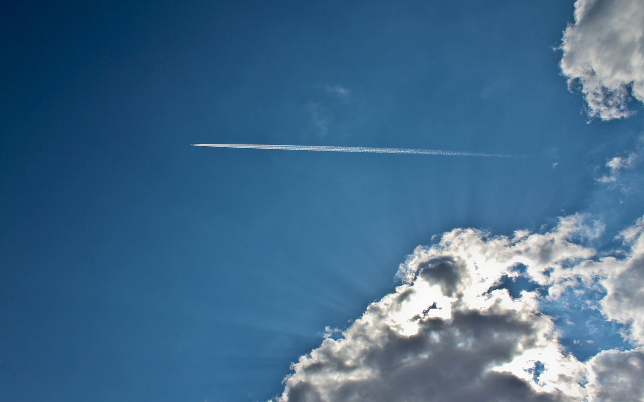 , , , , sky, blue, , , clouds, airplane