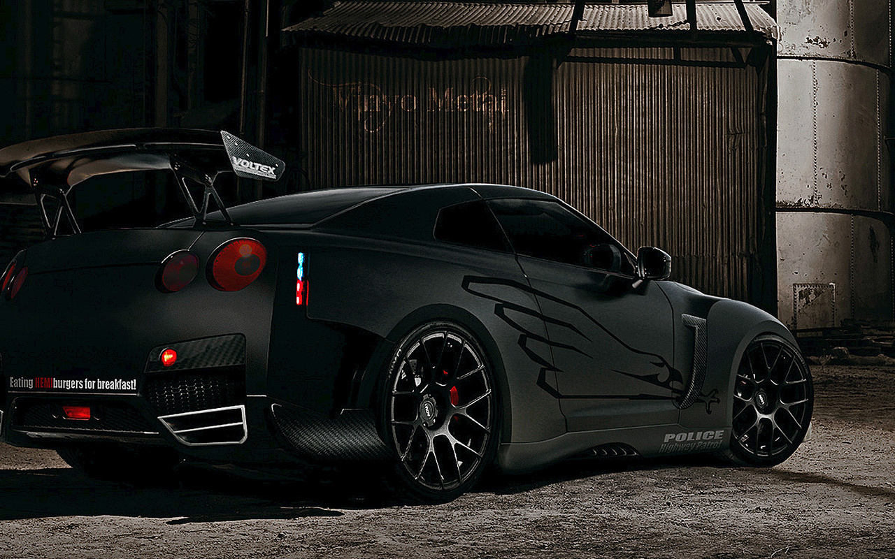 wallpaper, black, Gtr nissan