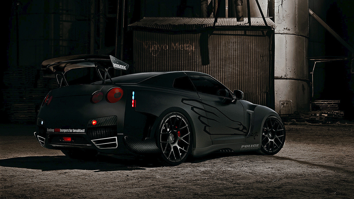 wallpaper, black, Gtr nissan