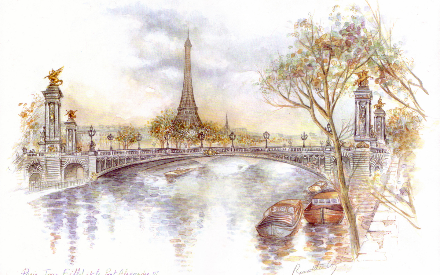  , tour eiffel, bridge of alexander iii, Paris, 