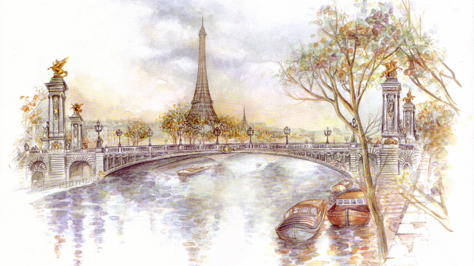  , tour eiffel, bridge of alexander iii, Paris, 