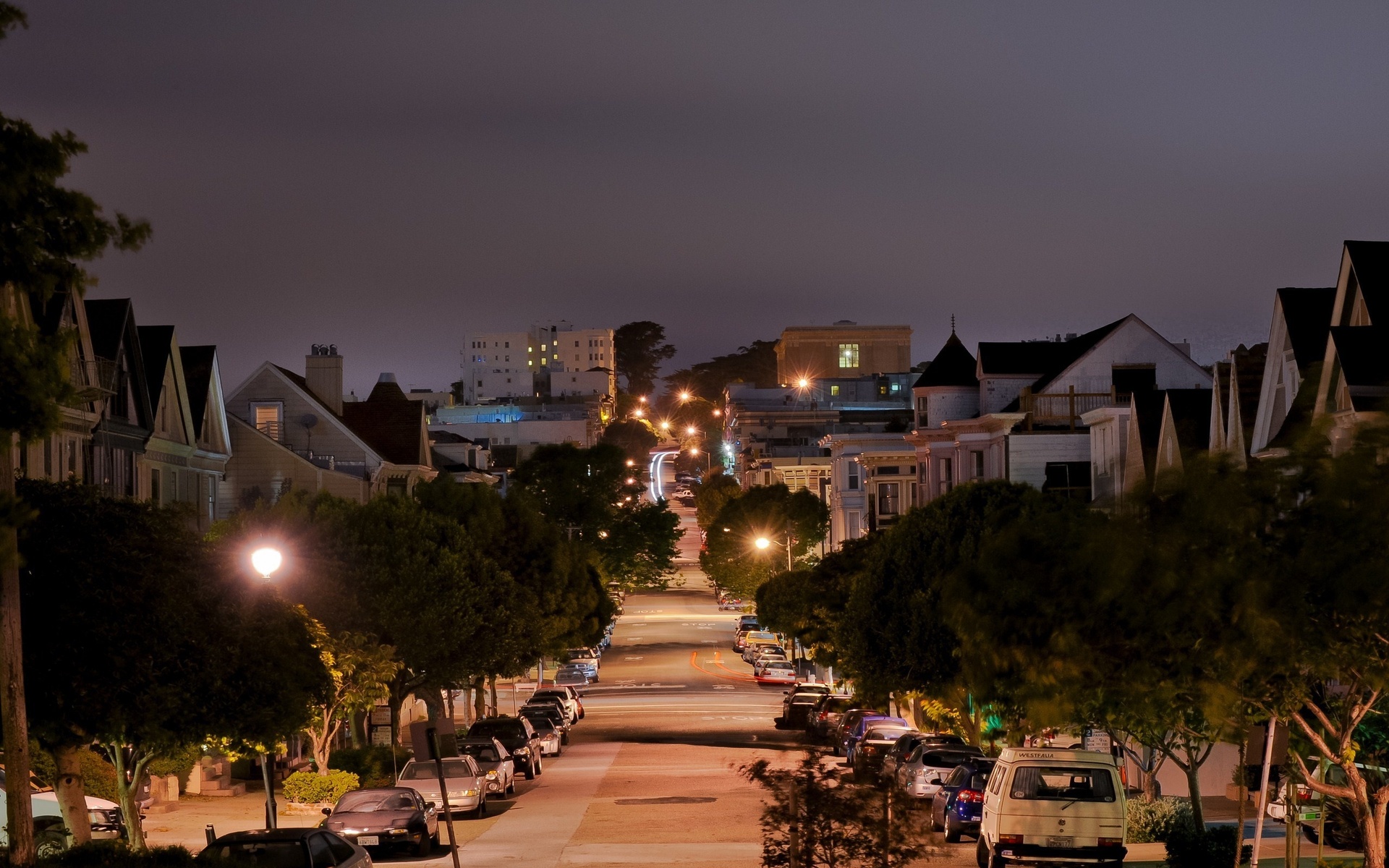 street, san francisco, california, , Pierce street, , night