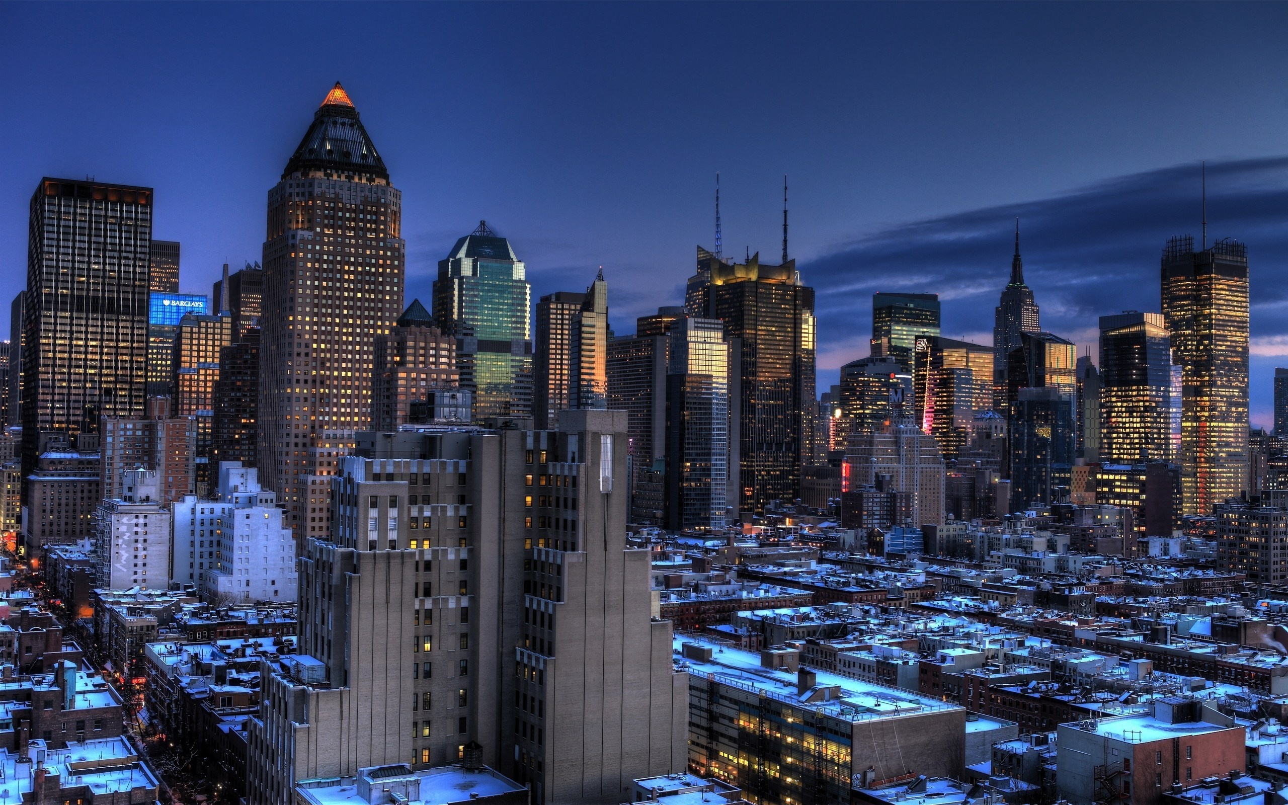 manhattan, Blue hour, new york, usa, midtown, -