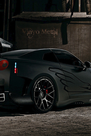 wallpaper, black, Gtr nissan