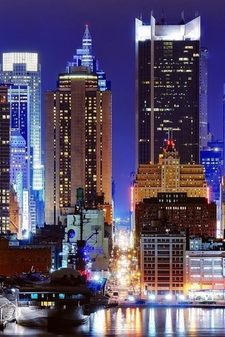 , manhattan, nyc, night, new york, 45th street, , -, times square