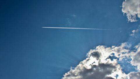 , , , , sky, blue, , , clouds, airplane