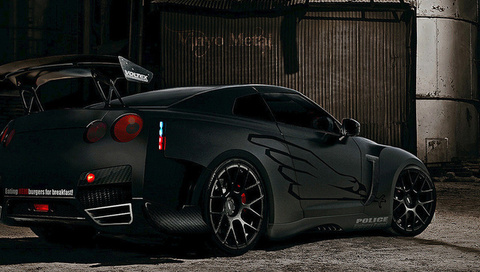 wallpaper, black, Gtr nissan