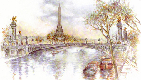  , tour eiffel, bridge of alexander iii, Paris, 