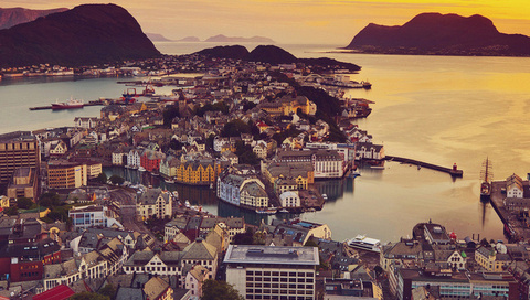 over alesund, view, norway, mre og romsdal, Elevated, , sunnmre, , 