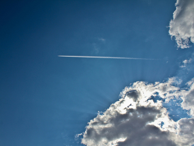, , , , sky, blue, , , clouds, airplane