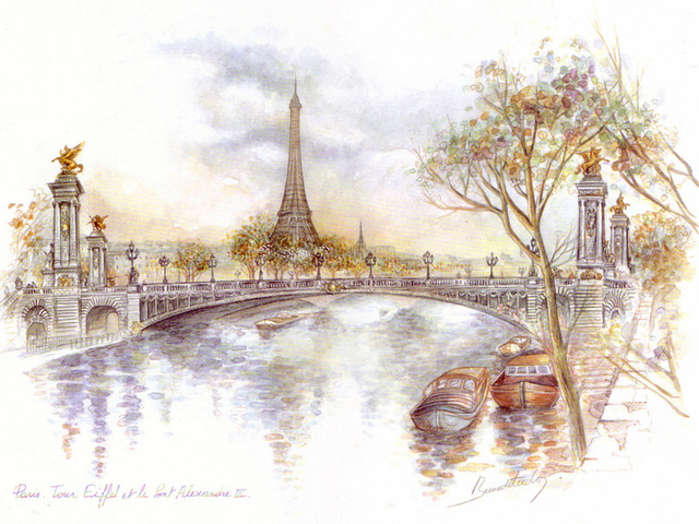  , tour eiffel, bridge of alexander iii, Paris, 