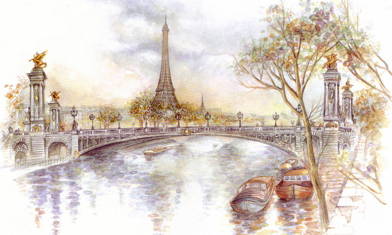  , tour eiffel, bridge of alexander iii, Paris, 