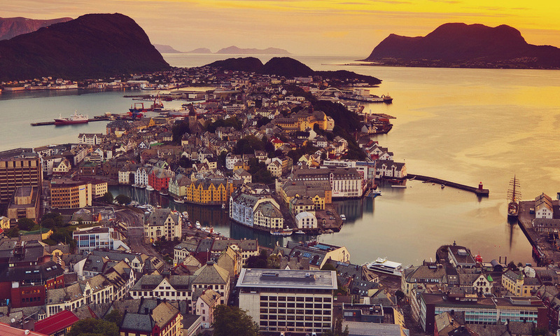 over alesund, view, norway, mre og romsdal, Elevated, , sunnmre, , 