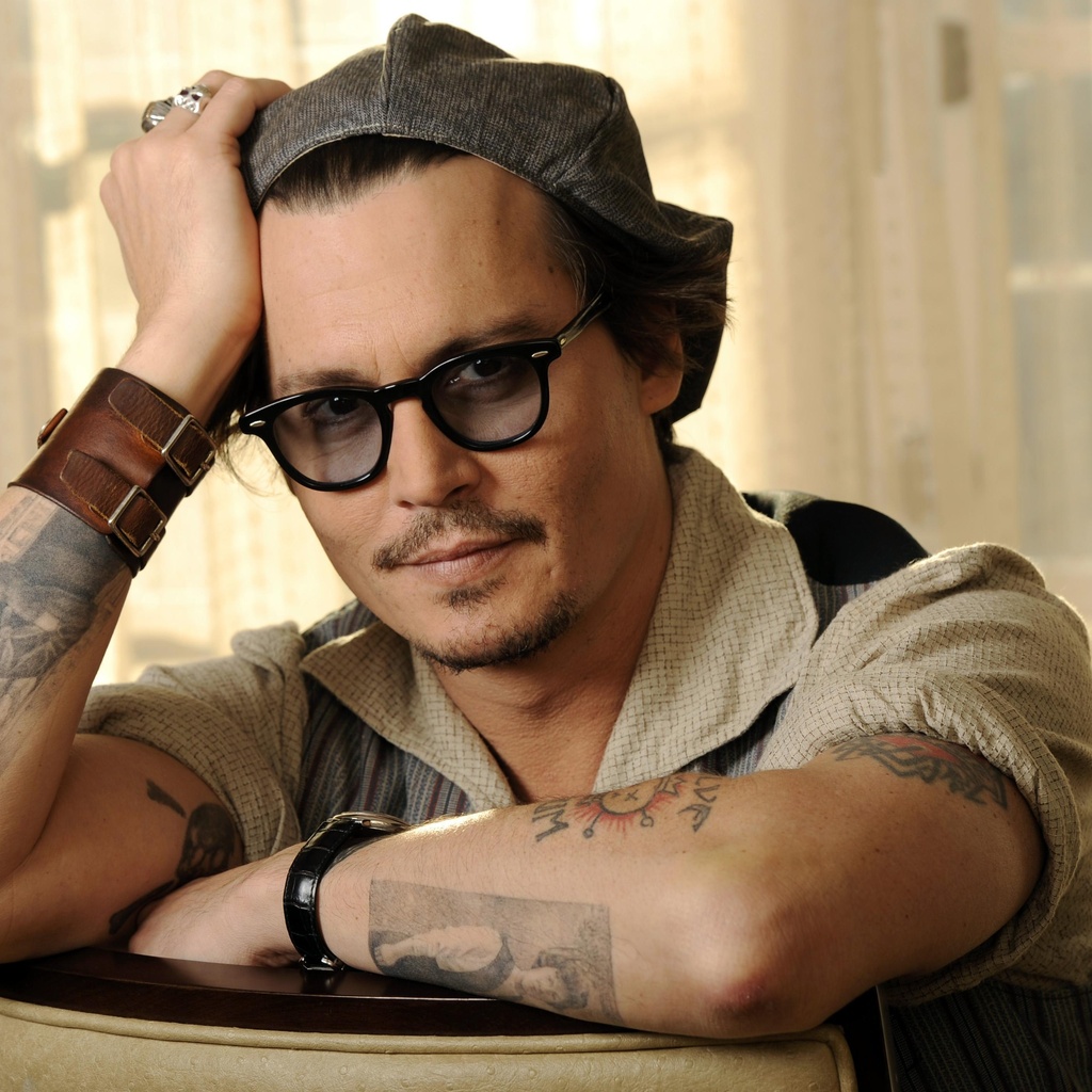 , glasses, actor, Johnny depp, ,  