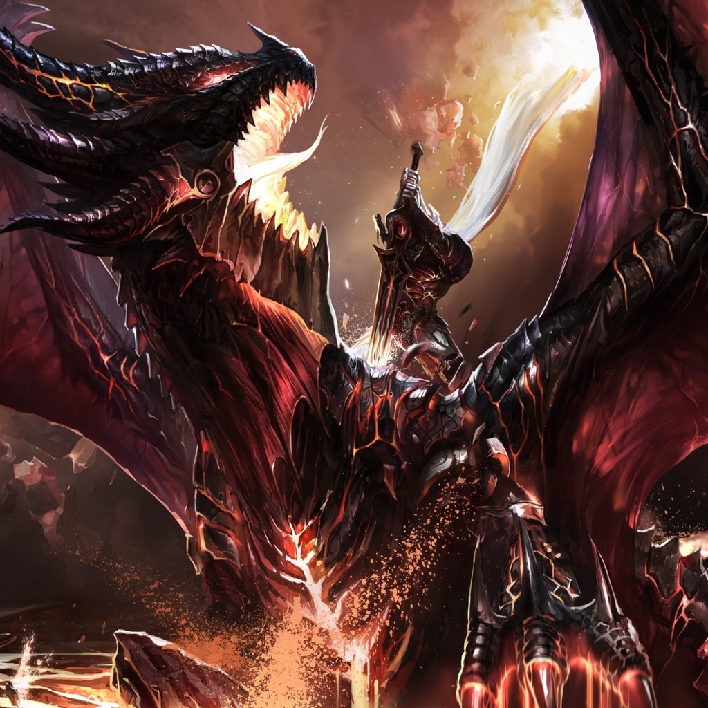 art, dragon, wow, fanart, world of warcraft, , Kill deathwing, chenbo, battle