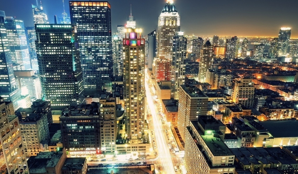 Times square, 8th avenue, usa, manhattan, new york city, night, nyc, -, 