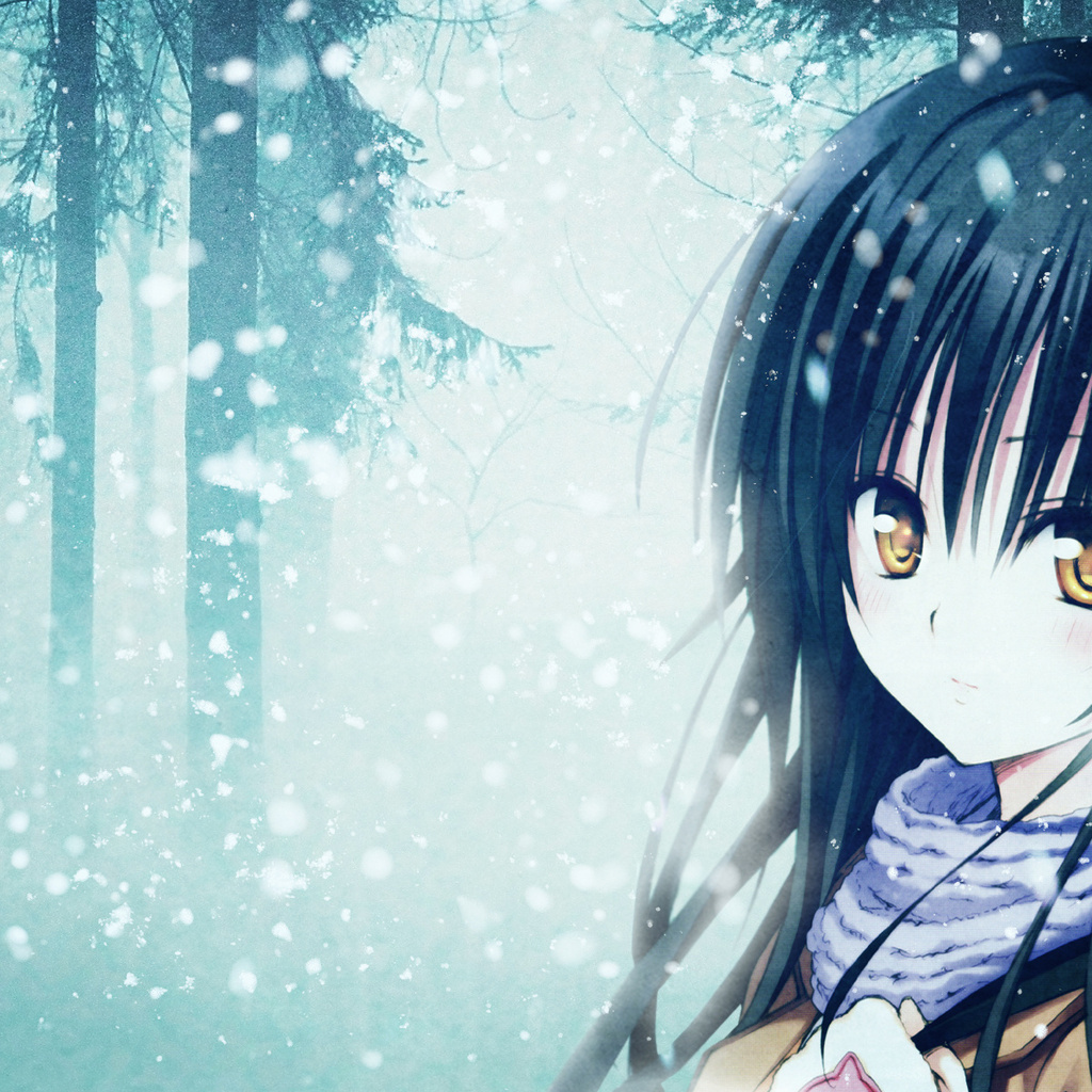 , girl, kotegawa yui, to love ru, , forest, snow