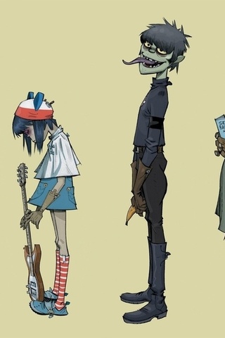 noodle, murdoc, , gorillaz, russel, plastic beach, 2d