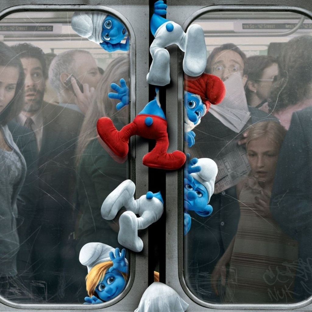 new-york, -, , , underground, station, the movie, Smurfs