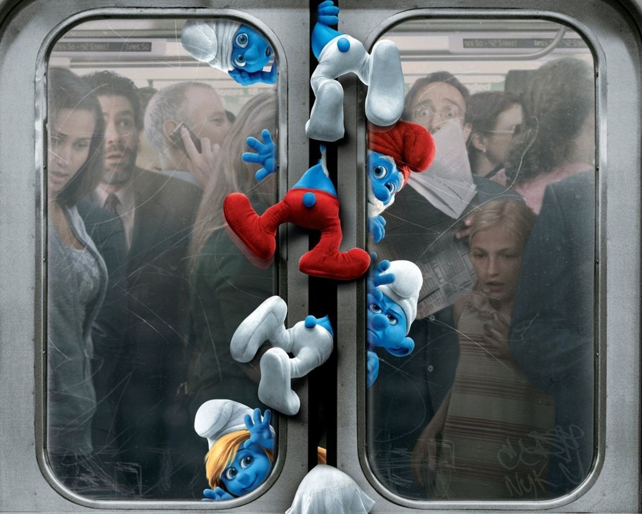 new-york, -, , , underground, station, the movie, Smurfs