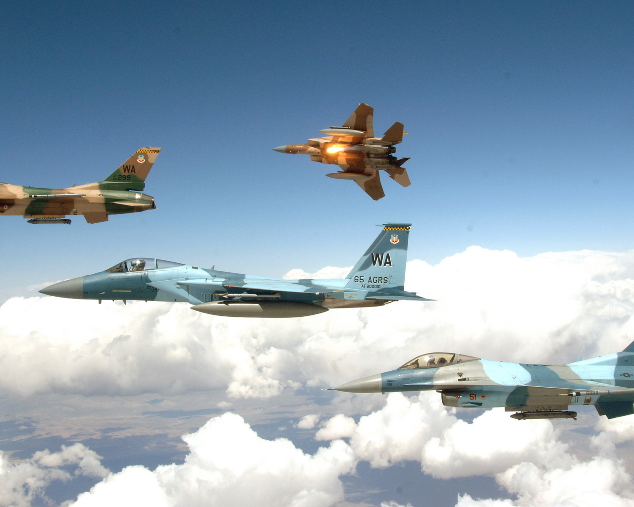 ,  , , f-15 eagles, f-16 fighting falcons, 